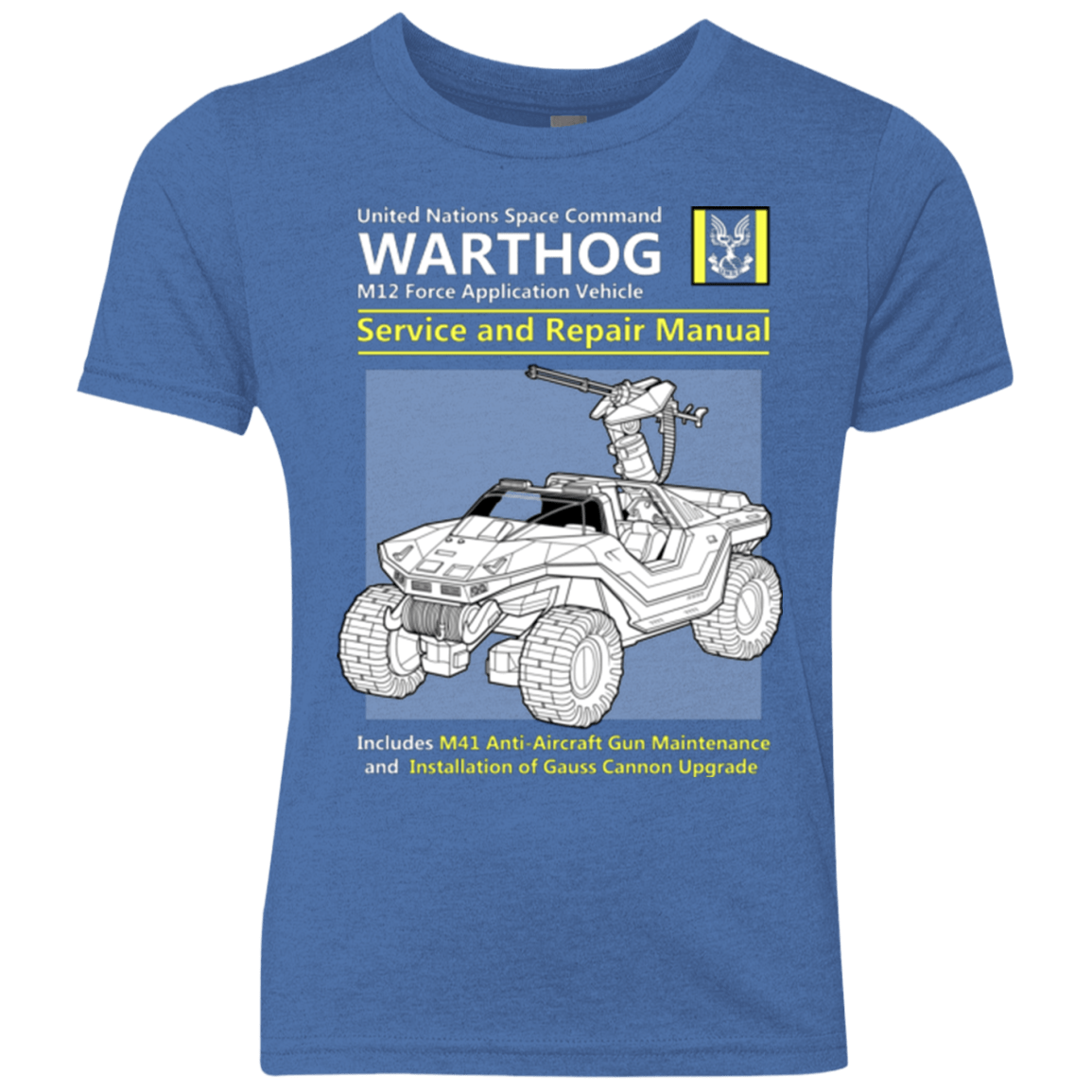 T-Shirts Vintage Royal / YXS WARTHOG SERVICE AND REPAIR MANUAL Youth Triblend T-Shirt