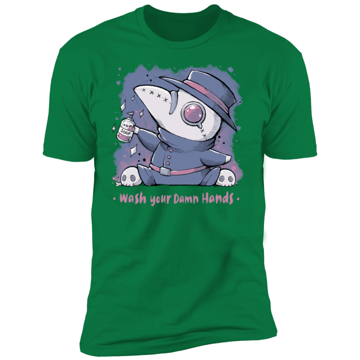 T-Shirts Kelly Green / S Wash Your Damn Hands Men's Premium T-Shirt