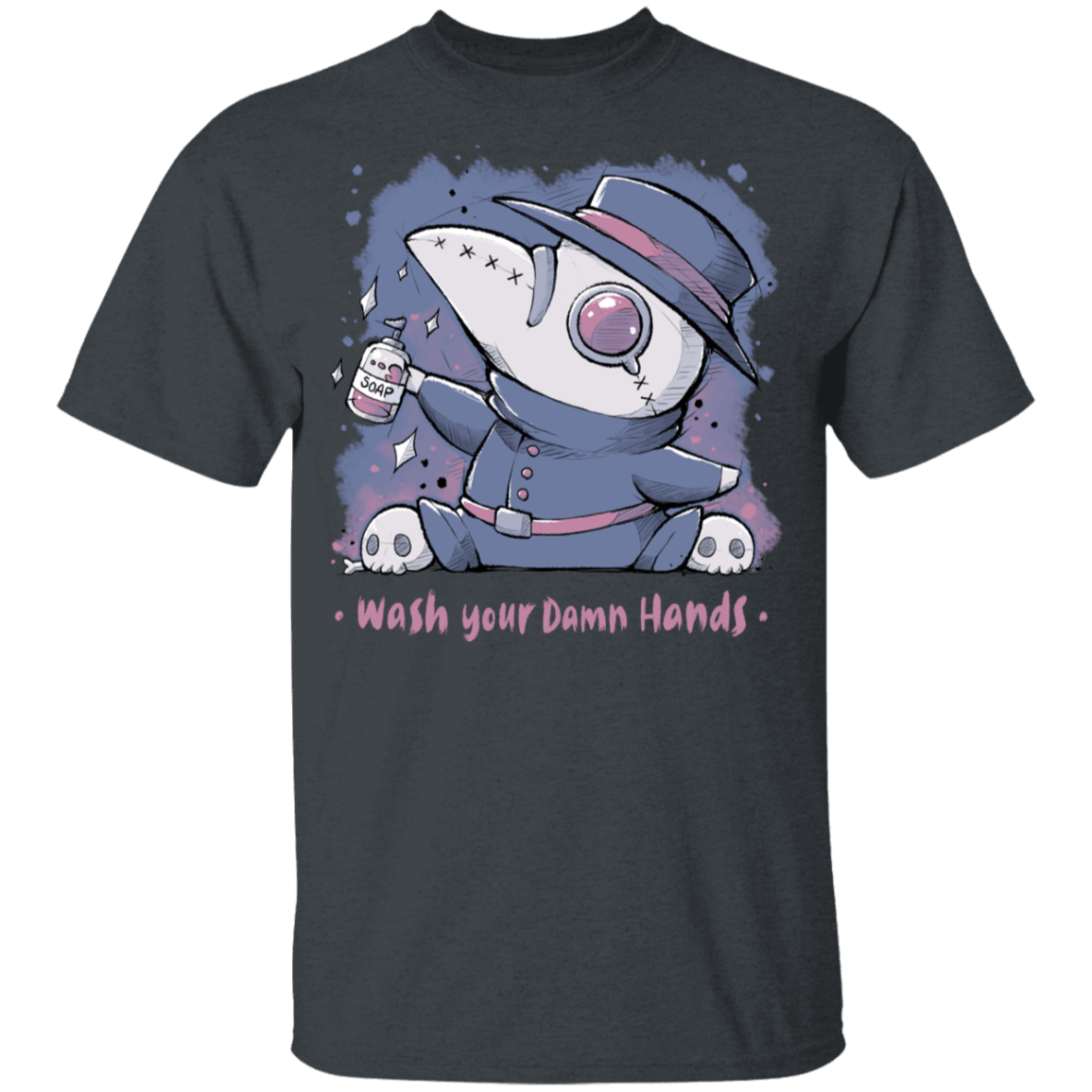 T-Shirts Dark Heather / YXS Wash Your Damn Hands Youth T-Shirt