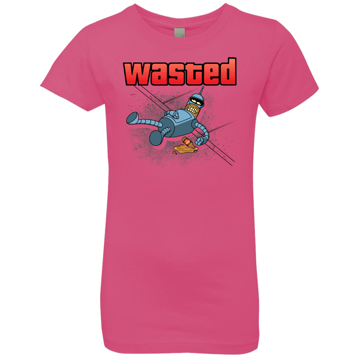 T-Shirts Hot Pink / YXS Wasted Girls Premium T-Shirt