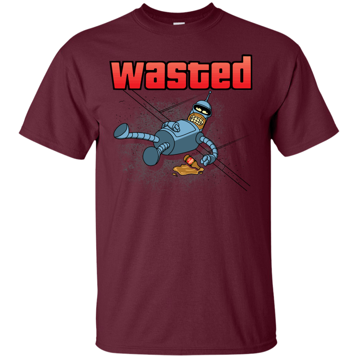 T-Shirts Maroon / S Wasted T-Shirt