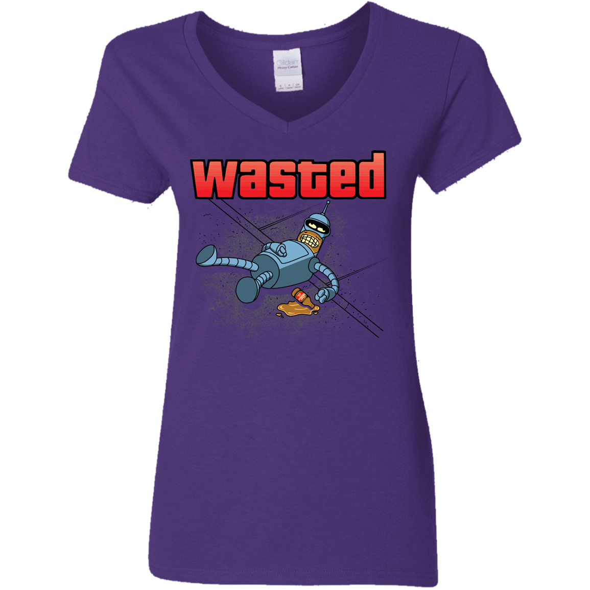 T-Shirts Purple / S Wasted Women's V-Neck T-Shirt