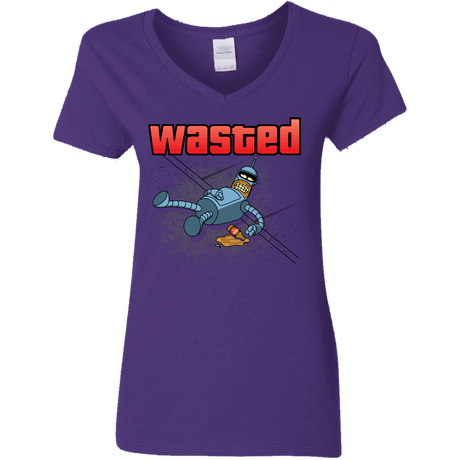 T-Shirts Purple / S Wasted Women's V-Neck T-Shirt