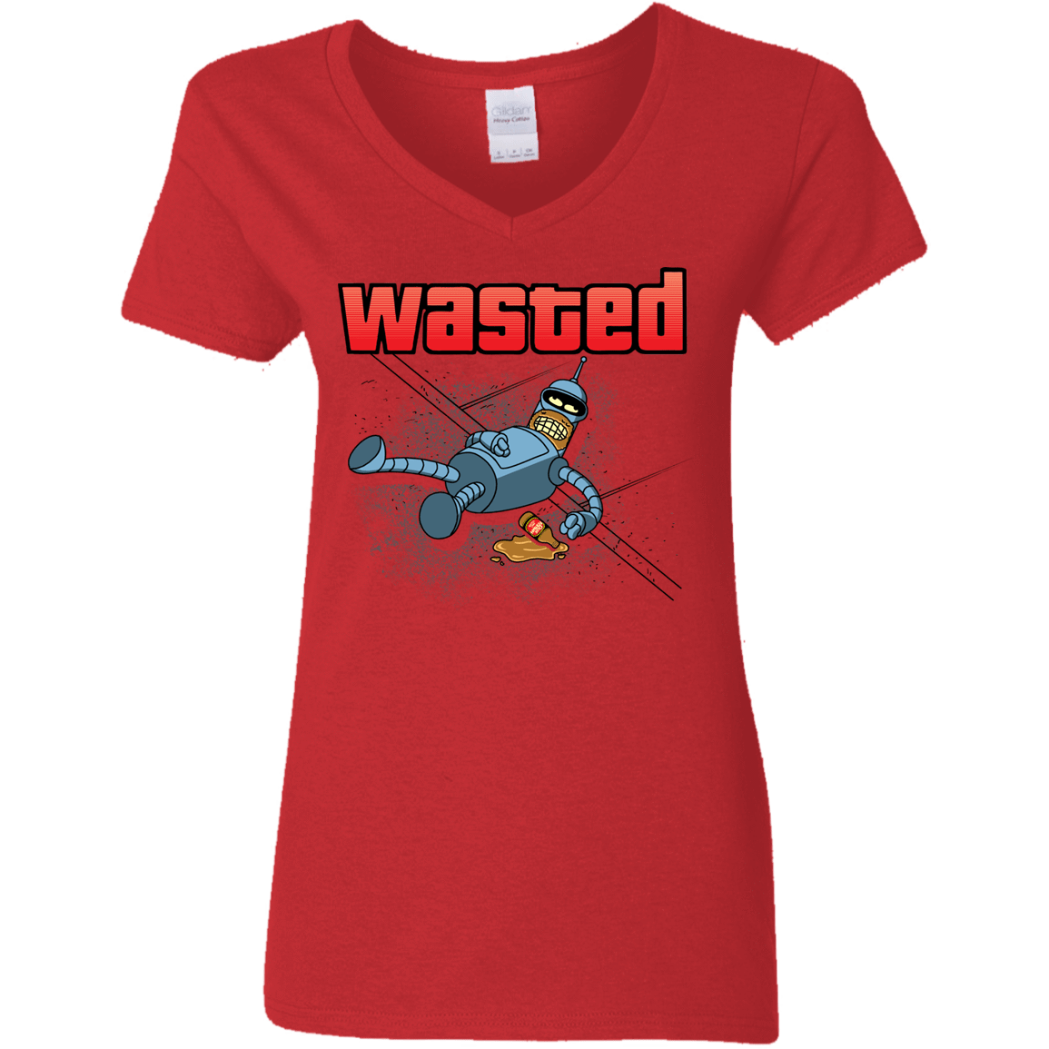 T-Shirts Red / S Wasted Women's V-Neck T-Shirt