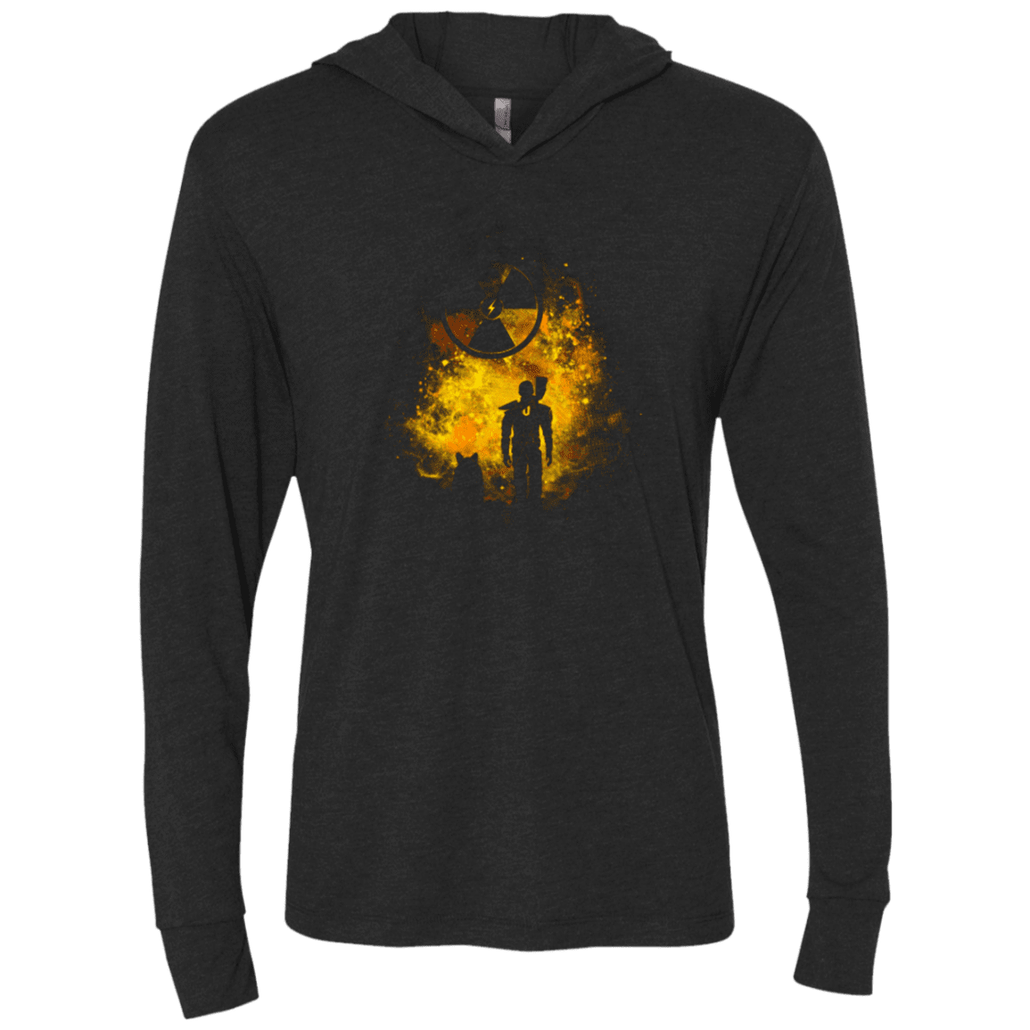 T-Shirts Vintage Black / X-Small WASTELAND ART Triblend Long Sleeve Hoodie Tee