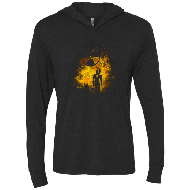 T-Shirts Vintage Black / X-Small WASTELAND ART Triblend Long Sleeve Hoodie Tee