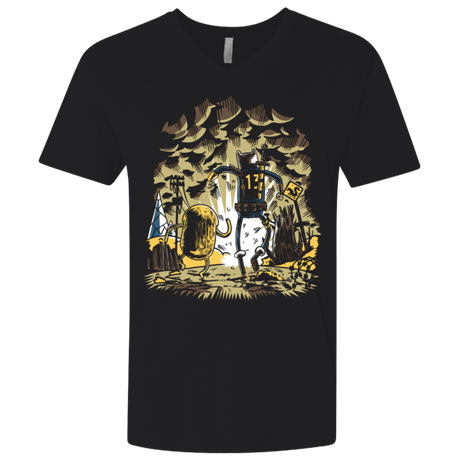 T-Shirts Black / X-Small wasteland time Men's Premium V-Neck