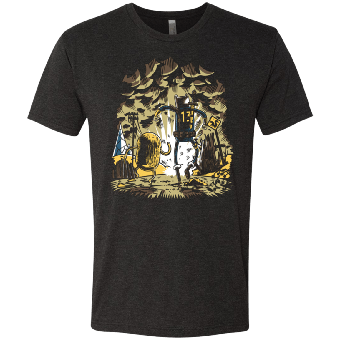 T-Shirts Vintage Black / Small wasteland time Men's Triblend T-Shirt