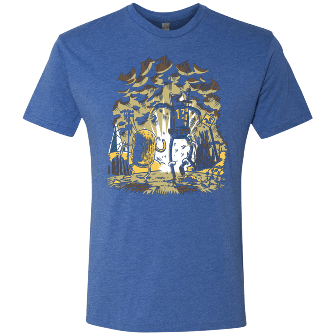 T-Shirts Vintage Royal / Small wasteland time Men's Triblend T-Shirt