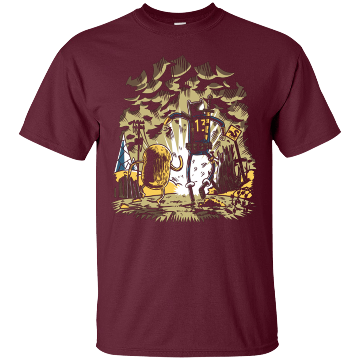 T-Shirts Maroon / Small wasteland time T-Shirt