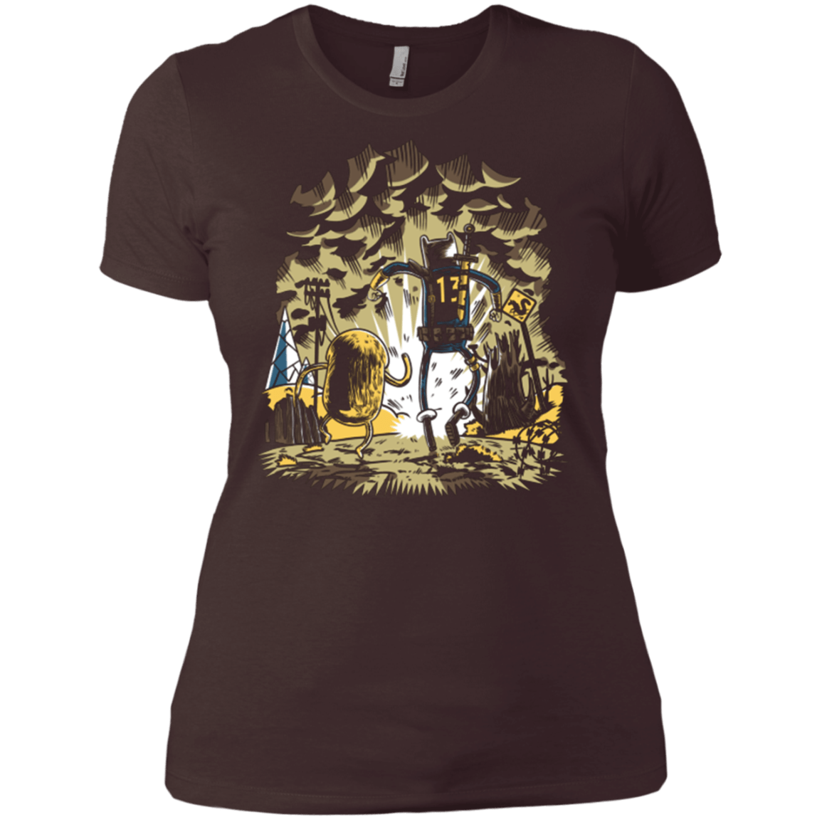 T-Shirts Dark Chocolate / X-Small wasteland time Women's Premium T-Shirt