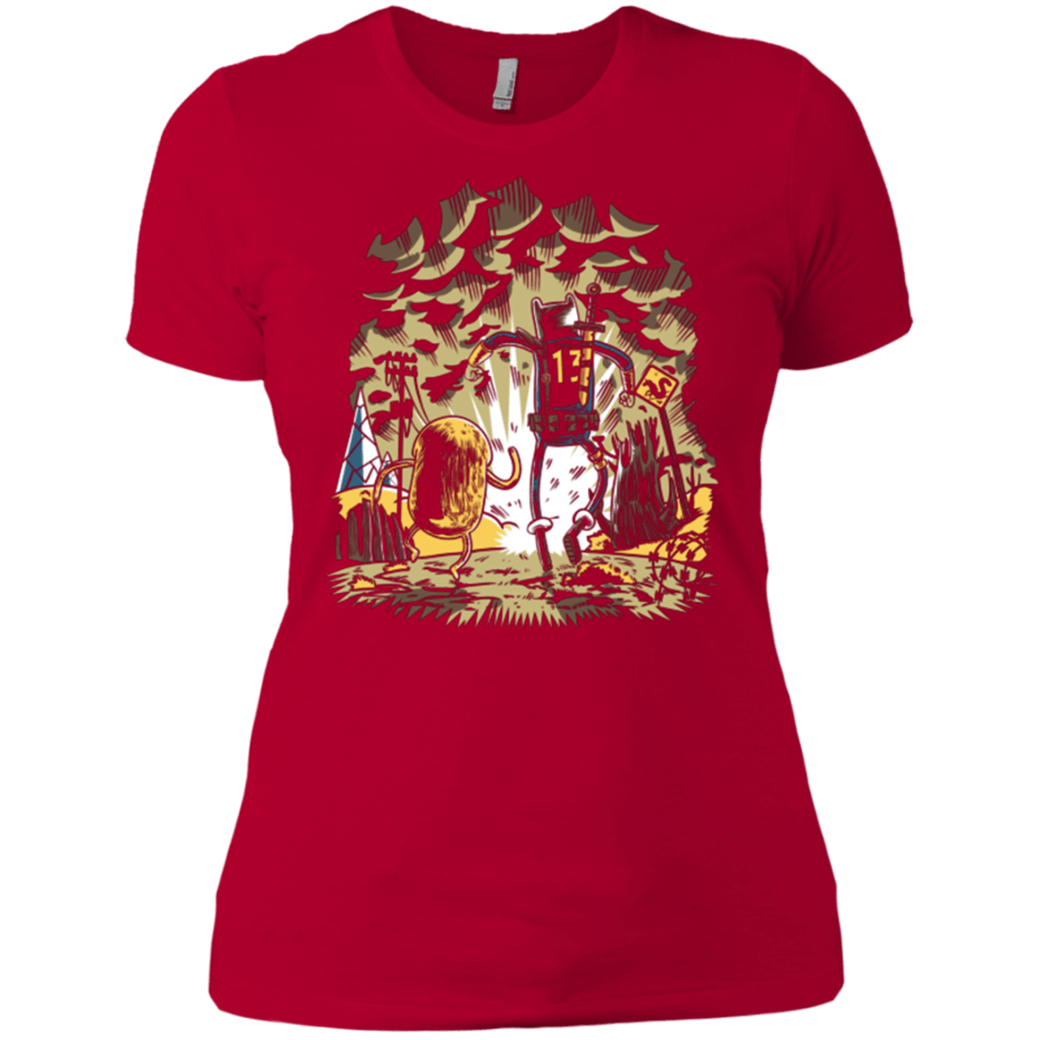 T-Shirts Red / X-Small wasteland time Women's Premium T-Shirt