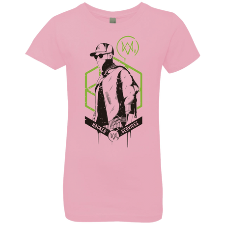 T-Shirts Light Pink / YXS Watch Dogs 2 Hacker Services Girls Premium T-Shirt
