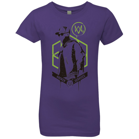 T-Shirts Purple Rush / YXS Watch Dogs 2 Hacker Services Girls Premium T-Shirt
