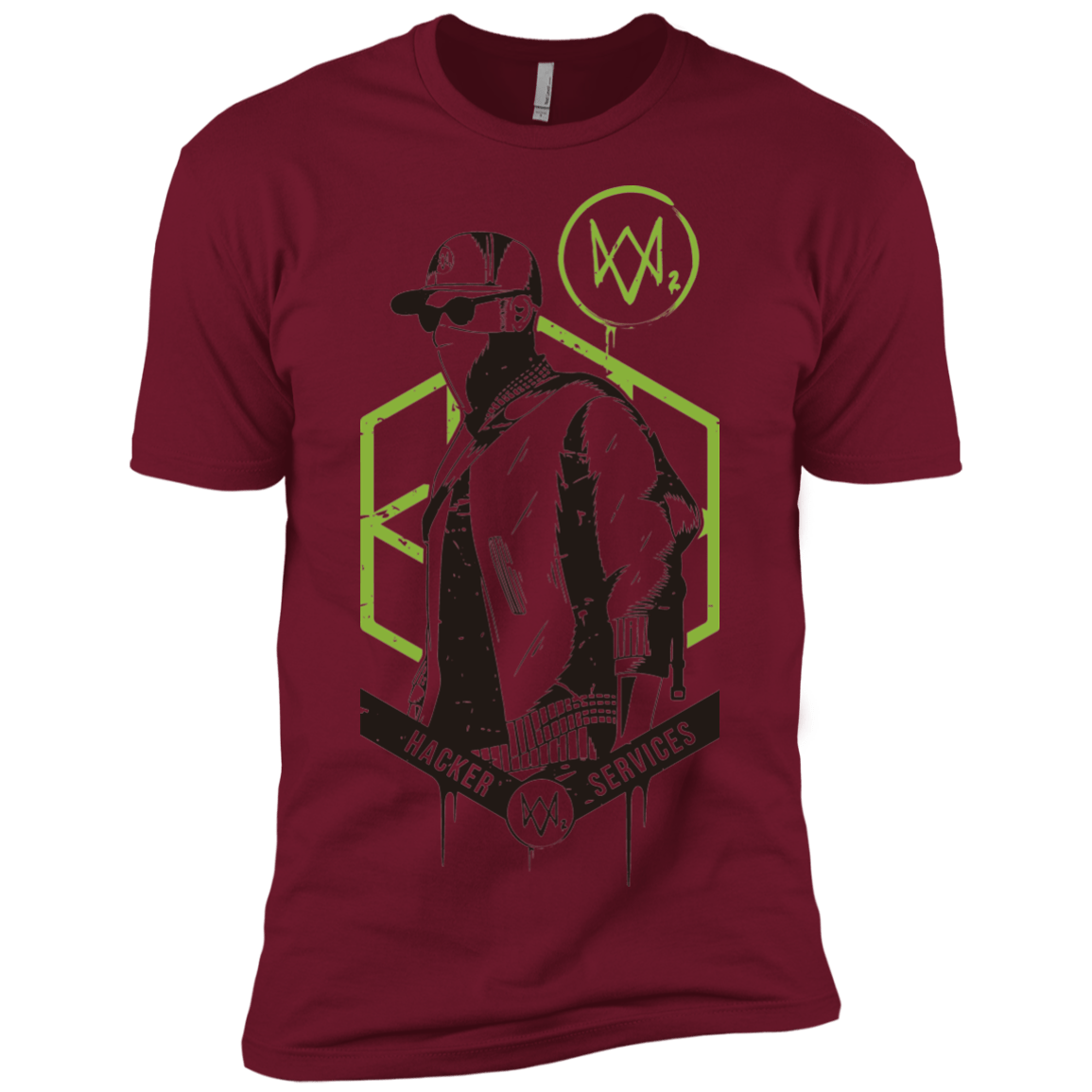 T-Shirts Cardinal / X-Small Watch Dogs 2 Hacker Services Men's Premium T-Shirt