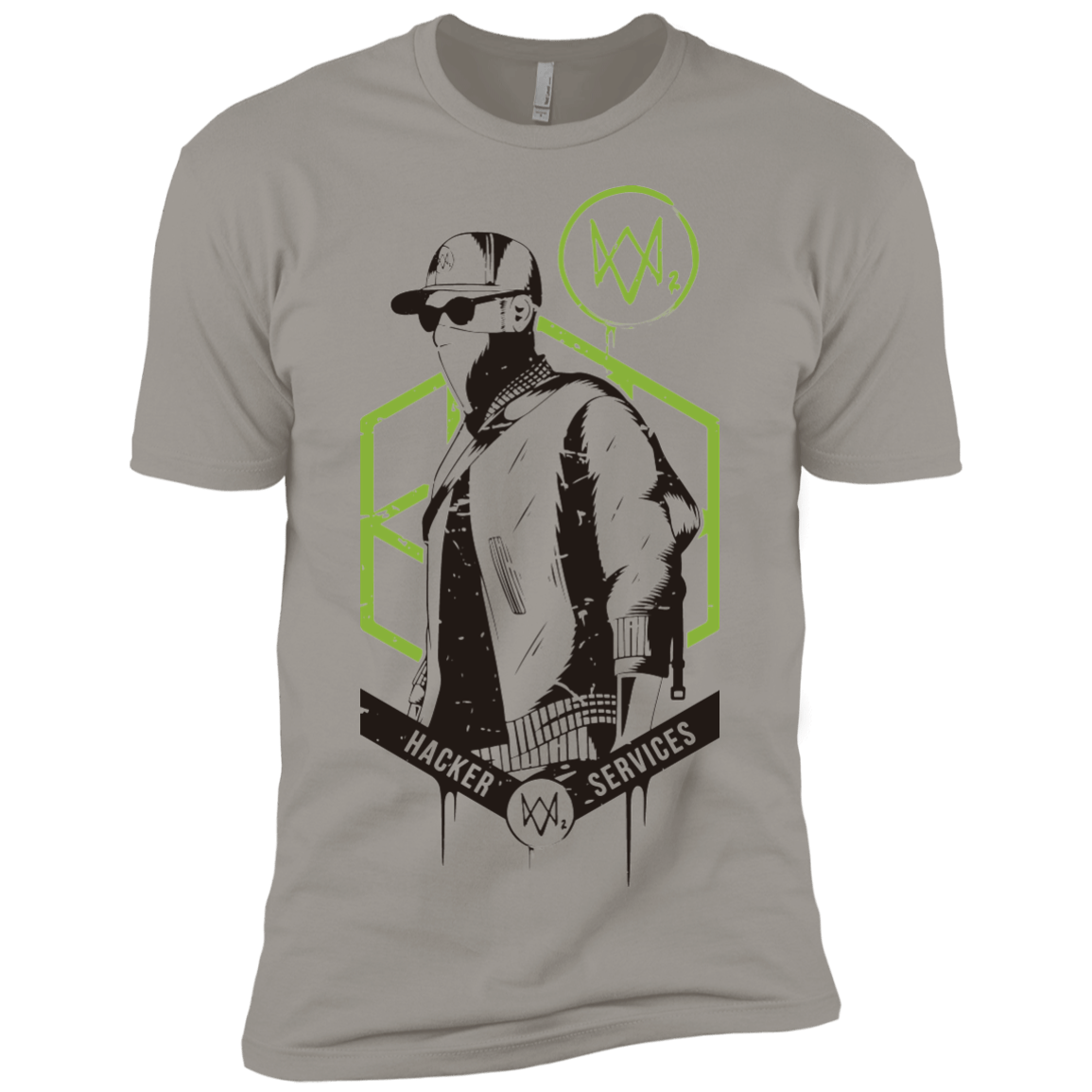 T-Shirts Light Grey / X-Small Watch Dogs 2 Hacker Services Men's Premium T-Shirt