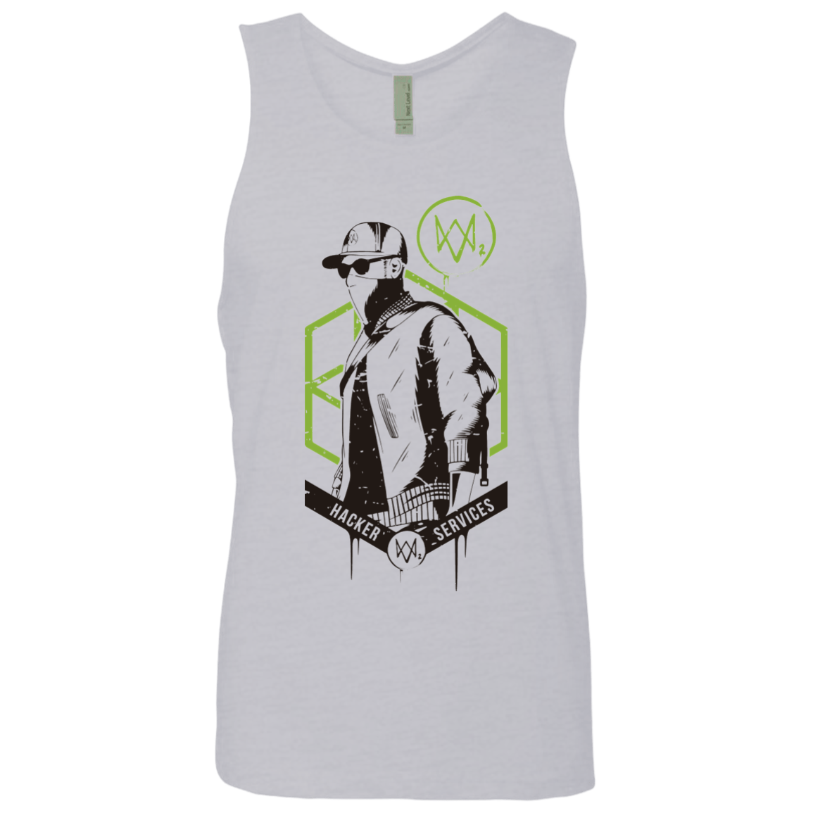 T-Shirts Heather Grey / Small Watch Dogs 2 Hacker Services Men's Premium Tank Top