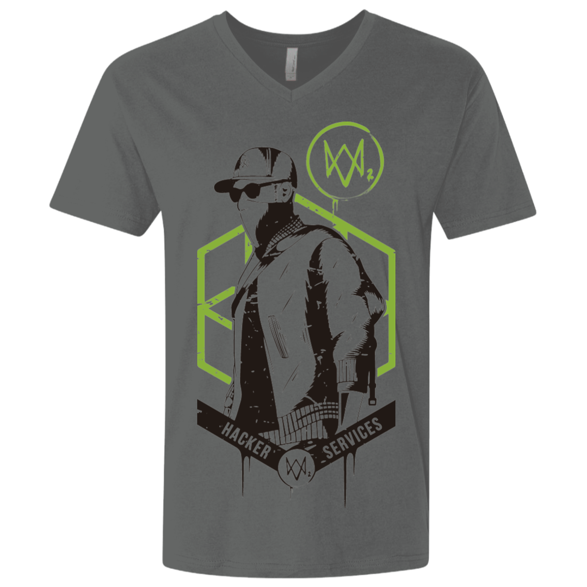 T-Shirts Heavy Metal / X-Small Watch Dogs 2 Hacker Services Men's Premium V-Neck