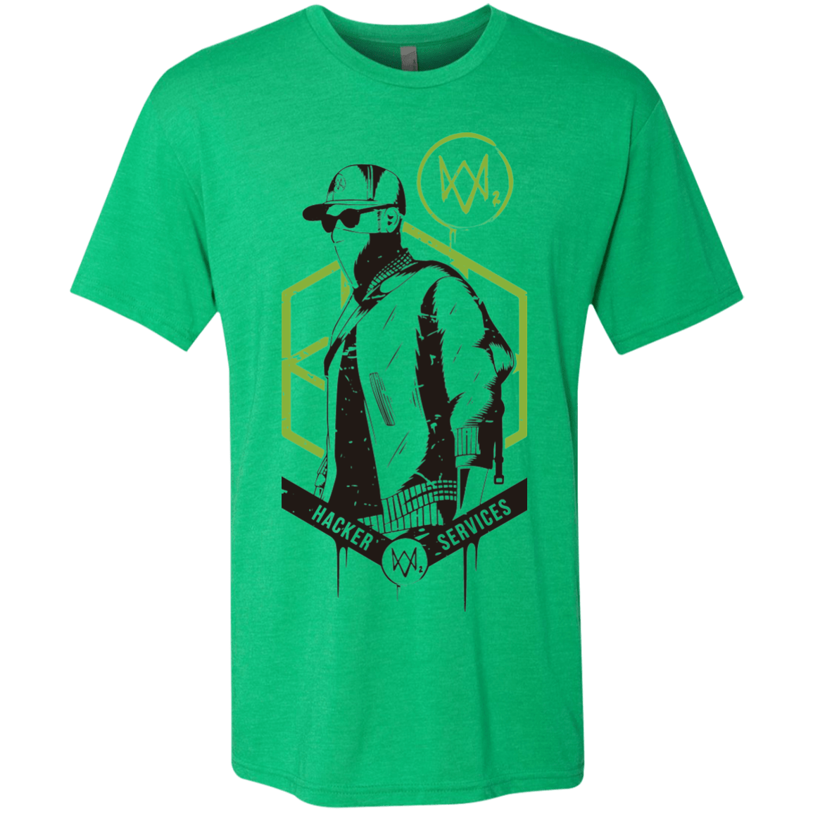 T-Shirts Envy / Small Watch Dogs 2 Hacker Services Men's Triblend T-Shirt