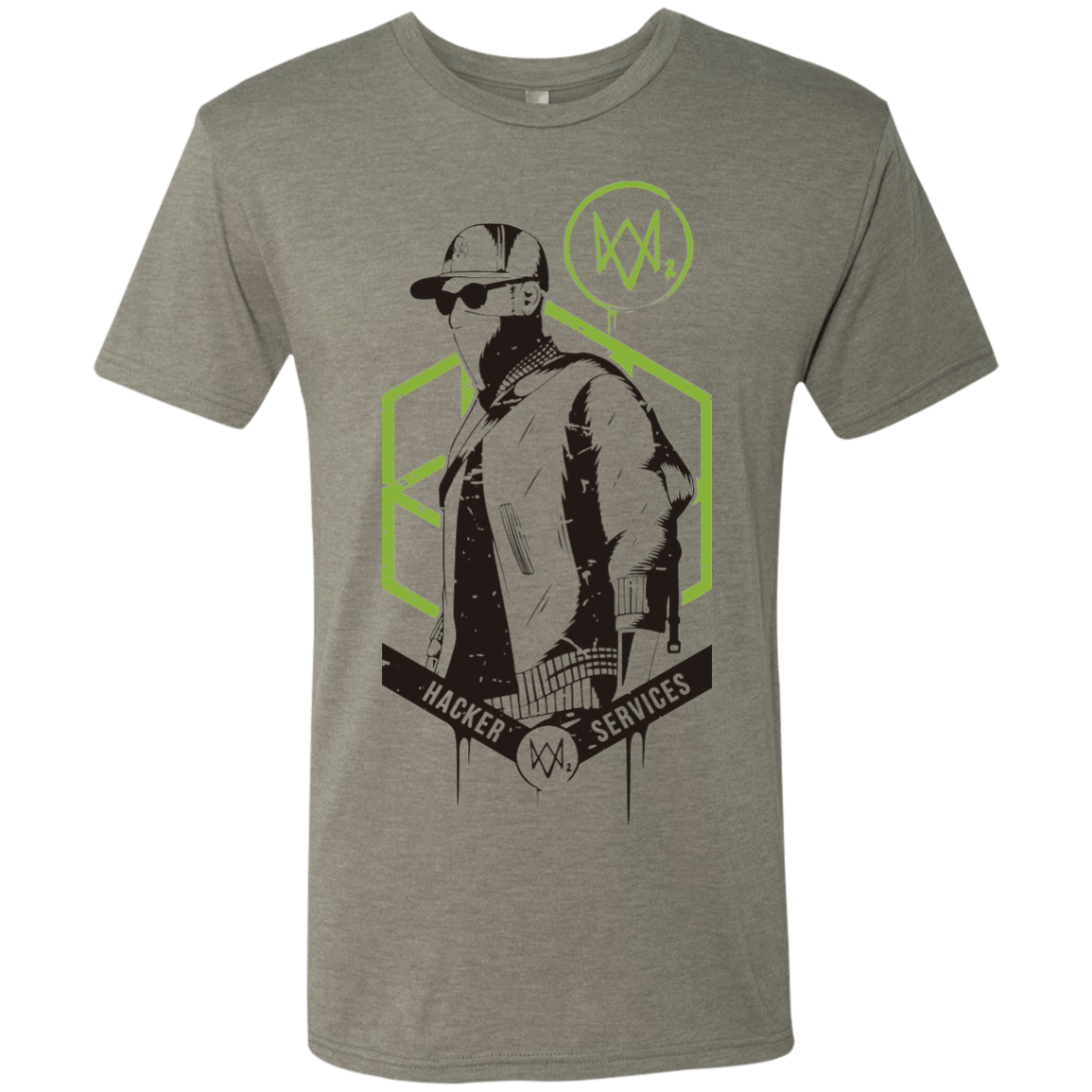 T-Shirts Venetian Grey / Small Watch Dogs 2 Hacker Services Men's Triblend T-Shirt