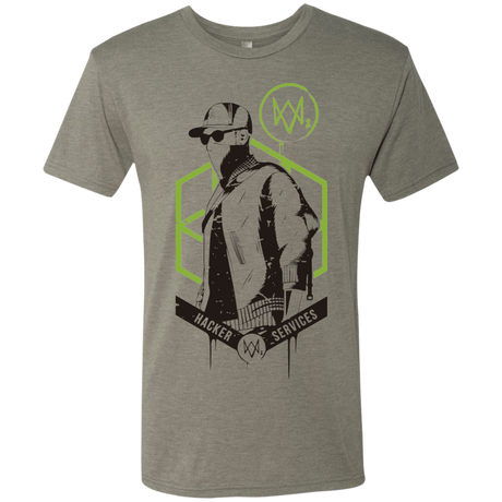 T-Shirts Venetian Grey / Small Watch Dogs 2 Hacker Services Men's Triblend T-Shirt