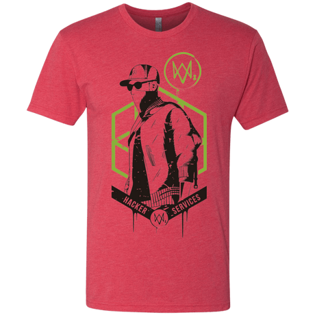 T-Shirts Vintage Red / Small Watch Dogs 2 Hacker Services Men's Triblend T-Shirt