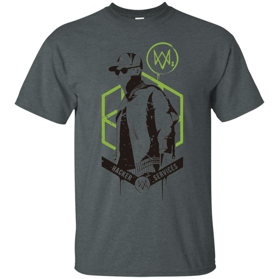 T-Shirts Dark Heather / Small Watch Dogs 2 Hacker Services T-Shirt