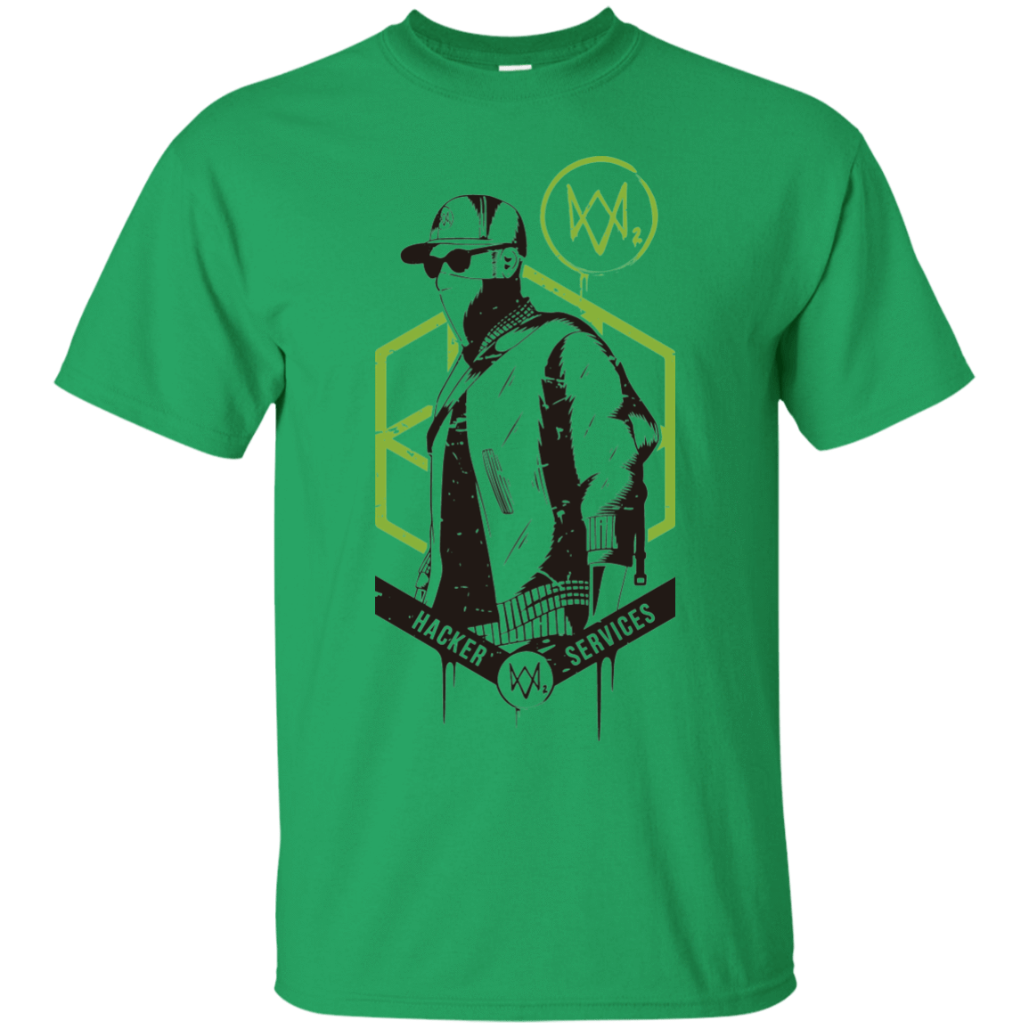 T-Shirts Irish Green / Small Watch Dogs 2 Hacker Services T-Shirt