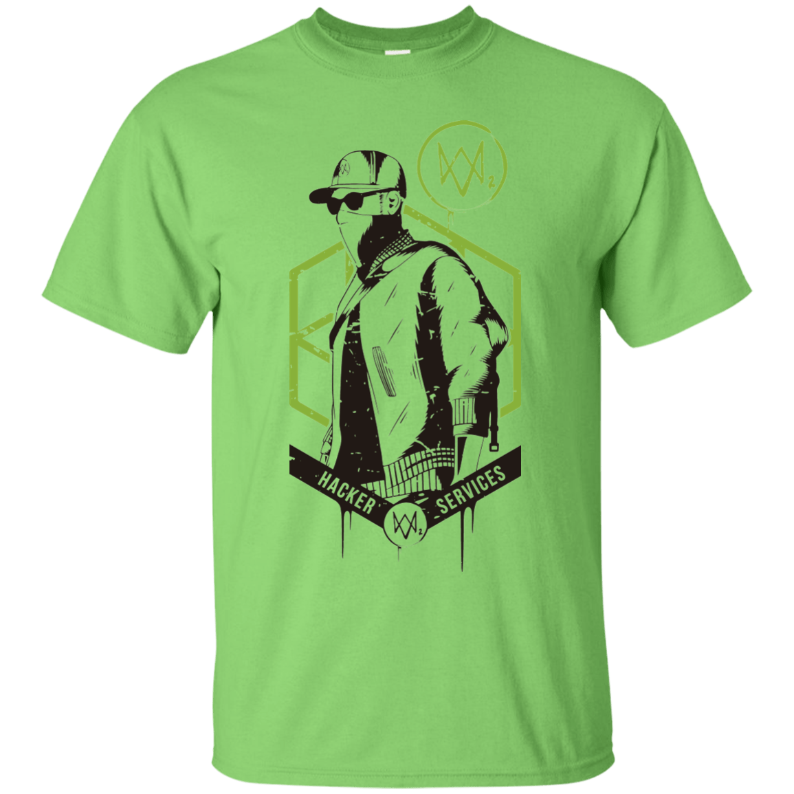 T-Shirts Lime / Small Watch Dogs 2 Hacker Services T-Shirt
