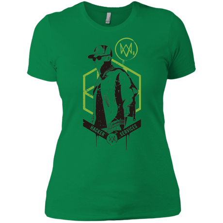 T-Shirts Kelly Green / X-Small Watch Dogs 2 Hacker Services Women's Premium T-Shirt