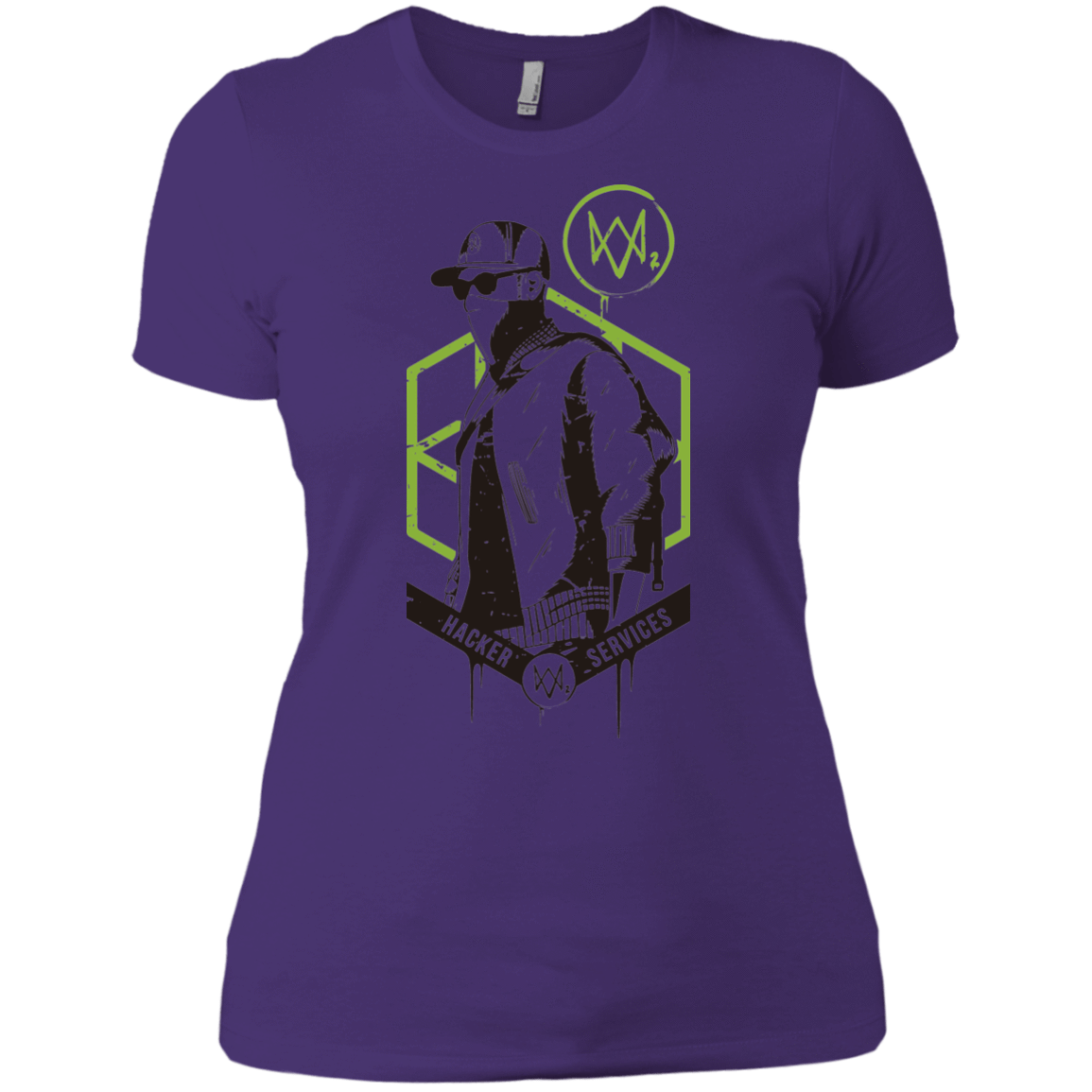 T-Shirts Purple Rush/ / X-Small Watch Dogs 2 Hacker Services Women's Premium T-Shirt