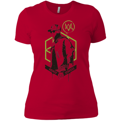 T-Shirts Red / X-Small Watch Dogs 2 Hacker Services Women's Premium T-Shirt
