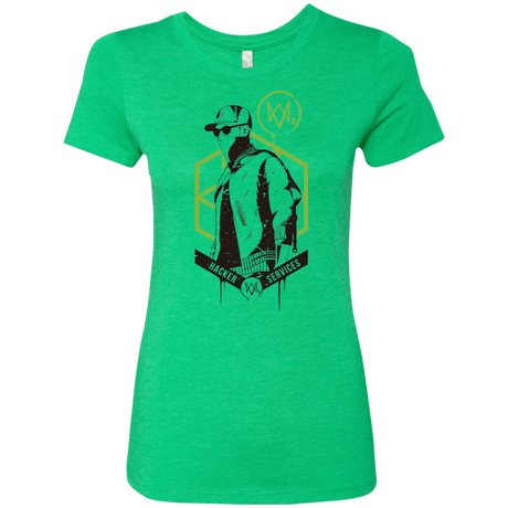 T-Shirts Envy / Small Watch Dogs 2 Hacker Services Women's Triblend T-Shirt