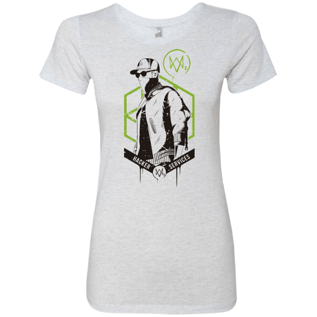 T-Shirts Heather White / Small Watch Dogs 2 Hacker Services Women's Triblend T-Shirt
