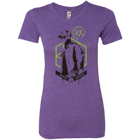 T-Shirts Purple Rush / Small Watch Dogs 2 Hacker Services Women's Triblend T-Shirt