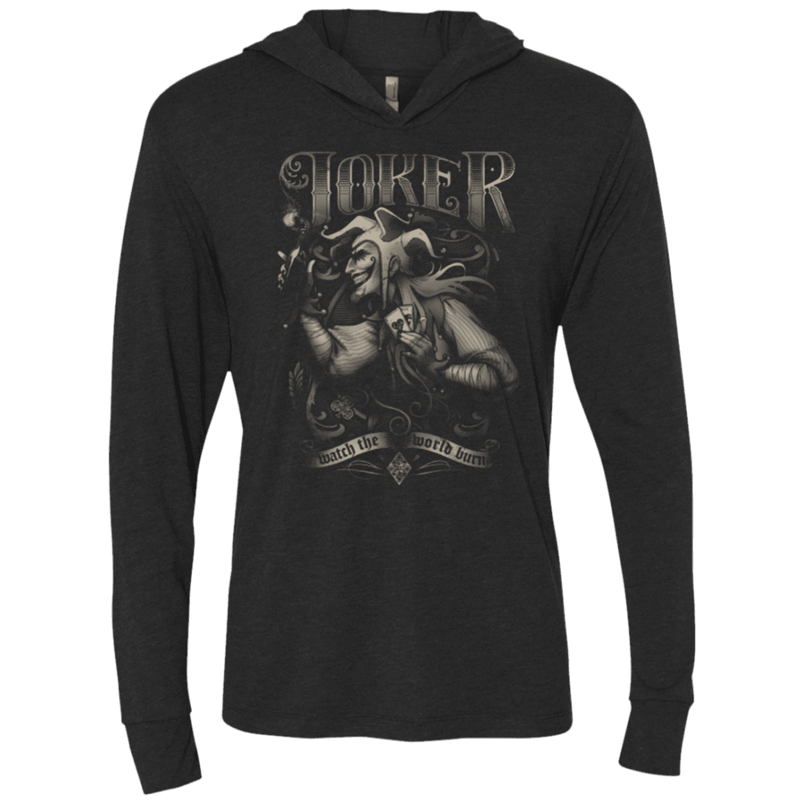 T-Shirts Vintage Black / X-Small Watch the world burn Triblend Long Sleeve Hoodie Tee