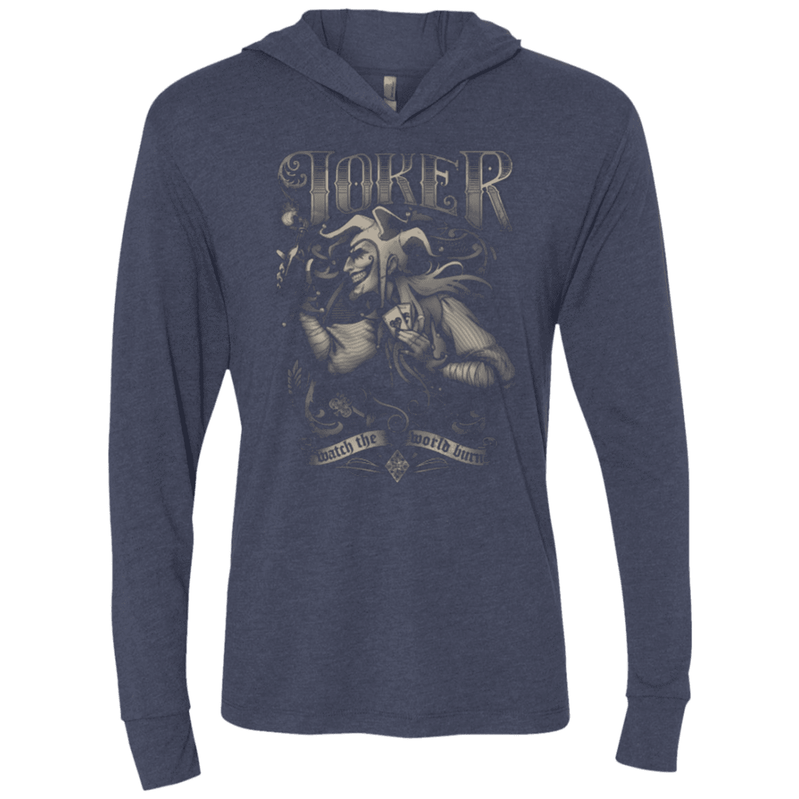 T-Shirts Vintage Navy / X-Small Watch the world burn Triblend Long Sleeve Hoodie Tee