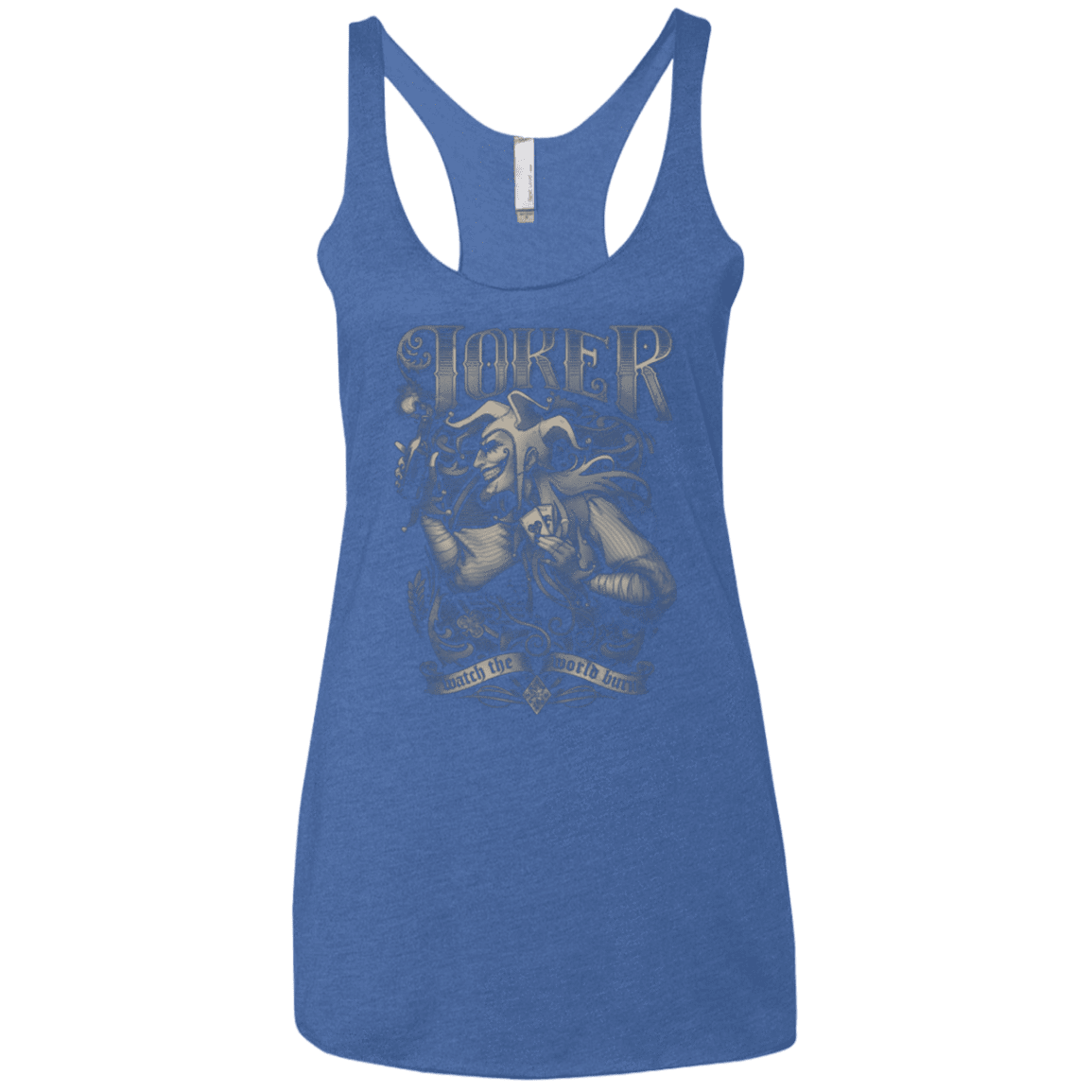 T-Shirts Vintage Royal / X-Small Watch the world burn Women's Triblend Racerback Tank