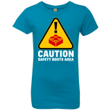 T-Shirts Turquoise / YXS Watch Your Step Girls Premium T-Shirt