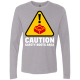 T-Shirts Heather Grey / Small Watch Your Step Men's Premium Long Sleeve