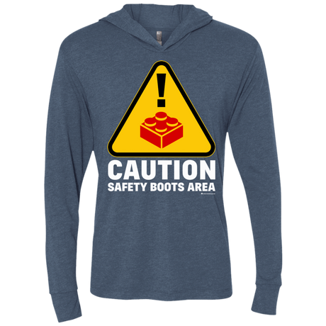 T-Shirts Indigo / X-Small Watch Your Step Triblend Long Sleeve Hoodie Tee