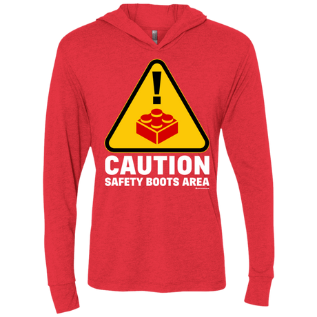 T-Shirts Vintage Red / X-Small Watch Your Step Triblend Long Sleeve Hoodie Tee