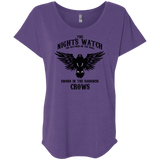 T-Shirts Purple Rush / X-Small Watcher on the Wall Triblend Dolman Sleeve