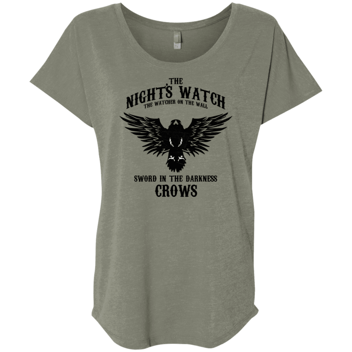 T-Shirts Venetian Grey / X-Small Watcher on the Wall Triblend Dolman Sleeve