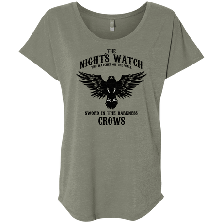 T-Shirts Venetian Grey / X-Small Watcher on the Wall Triblend Dolman Sleeve