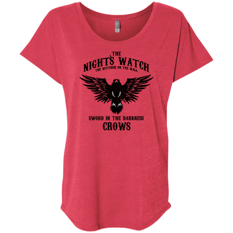 T-Shirts Vintage Red / X-Small Watcher on the Wall Triblend Dolman Sleeve