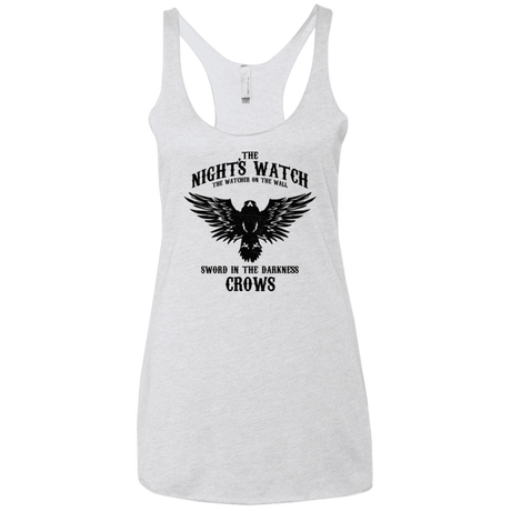 T-Shirts Heather White / X-Small Watcher on the Wall Women's Triblend Racerback Tank