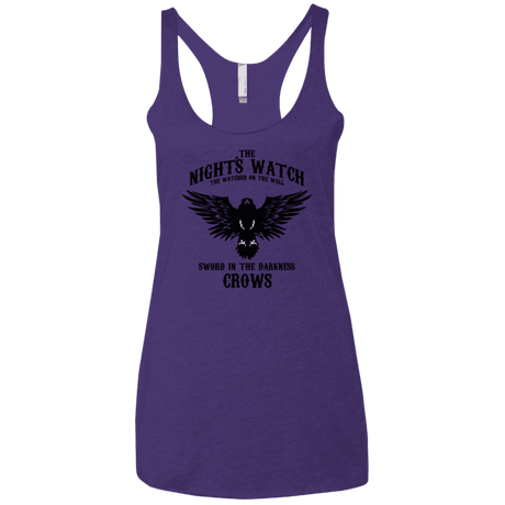 T-Shirts Purple Rush / X-Small Watcher on the Wall Women's Triblend Racerback Tank