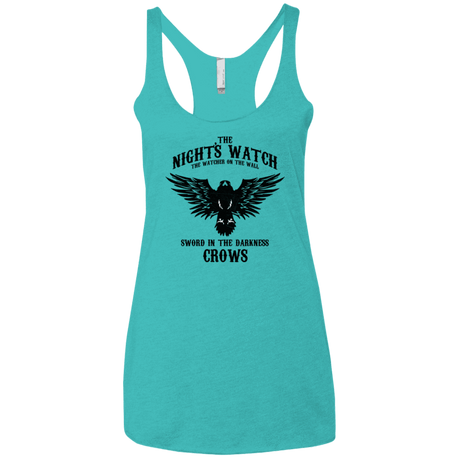 T-Shirts Tahiti Blue / X-Small Watcher on the Wall Women's Triblend Racerback Tank