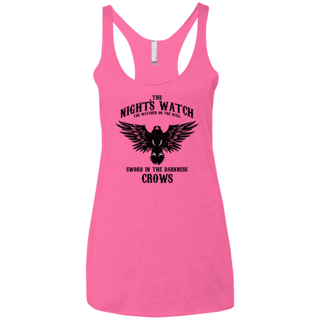 T-Shirts Vintage Pink / X-Small Watcher on the Wall Women's Triblend Racerback Tank
